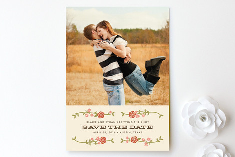Floral Frame Save the Date Cards