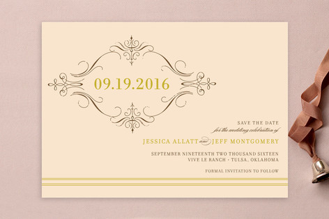 French Vintage Save the Date Cards