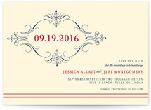 French Vintage Save the Date Cards