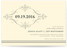 French Vintage Save the Date Cards