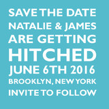 Hitched Save the Date Cards, by The Social Type