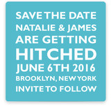 Hitched Square Save the Date Cards