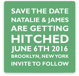 Hitched Square Save the Date Cards
