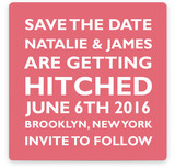 Hitched Square Save the Date Cards