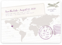 A Faraway Destination Save the Date Cards