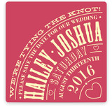 Vintage Typography Poster Save the Date Cards