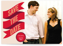 Banner + Burst Save the Date Cards