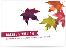 Painted Leaves Save the Date Cards