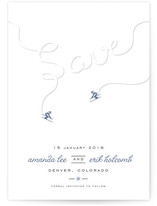 Ski Run Save the Date Cards