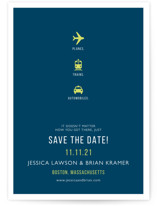 Plane Trains Automobiles Save the Date Cards