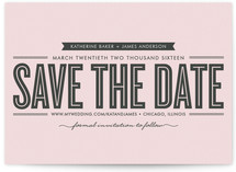 stripe+type Save the Date Cards