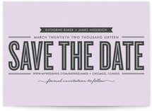 stripe+type Save the Date Cards