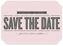 stripe+type Save the Date Cards