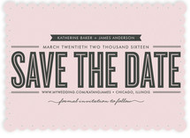 stripe+type Save the Date Cards