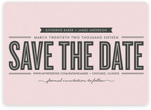 stripe+type Save the Date Cards