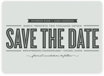 stripe+type Save the Date Cards