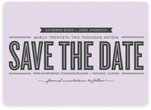 stripe+type Save the Date Cards