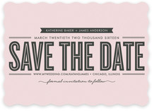 stripe+type Save the Date Cards