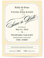 Posh Wine Label Save the Date Cards