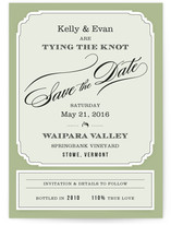 Posh Wine Label Save the Date Cards