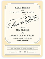 Posh Wine Label Save the Date Cards