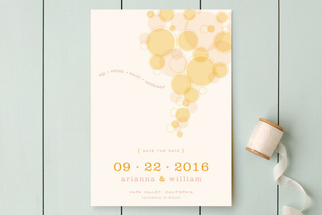 Vineyard Harvest Light Save the Date Cards