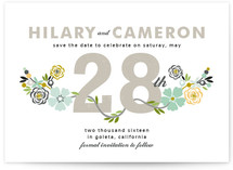 Floral Date Save the Date Cards