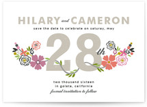 Floral Date Save the Date Cards