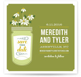 Wildflowers Mason Jar Save the Date Cards