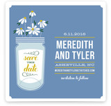 Wildflowers Mason Jar Save the Date Cards