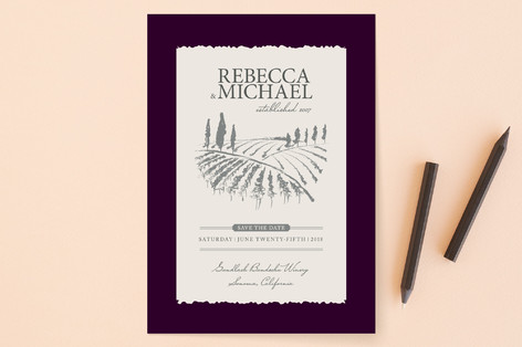 Vintage Label Save the Date Cards