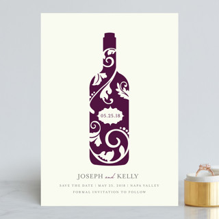 Vineyard Silhouette Save the Date Cards