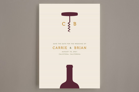 Uncorked Save the Date Cards