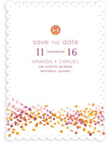 Abstract Autumn Save the Date Cards