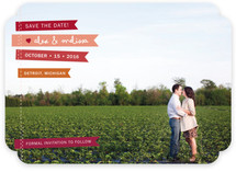Stitched Flags Save the Date Cards