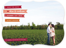 Stitched Flags Save the Date Cards