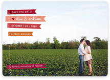Stitched Flags Save the Date Cards