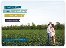Stitched Flags Save the Date Cards