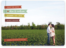 Stitched Flags Save the Date Cards