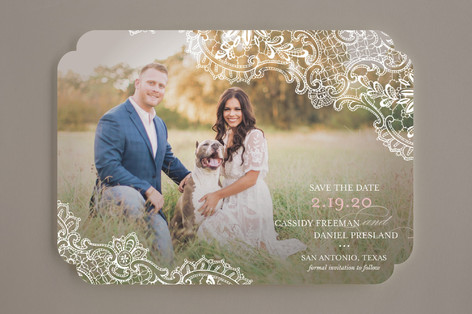 Lace Save the Date Cards