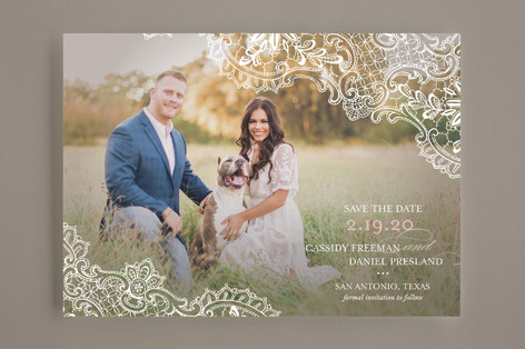 Lace Save the Date Cards