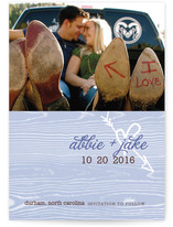 Woodgrain Love Save the Date Cards