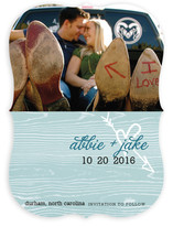 Woodgrain Love Save the Date Cards