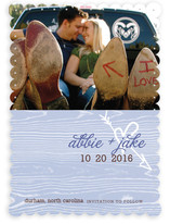 Woodgrain Love Save the Date Cards