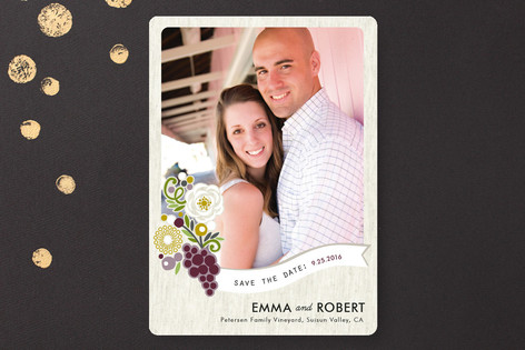 Zinfandel Flowers Save the Date Cards