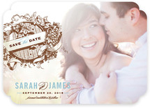 Vintage Wine Barrel Save the Date Cards