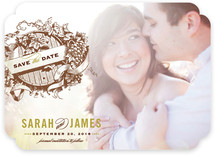 Vintage Wine Barrel Save the Date Cards