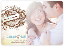 Vintage Wine Barrel Save the Date Cards