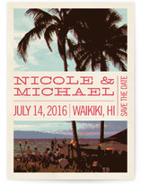 Coconut Plantation Save the Date Cards