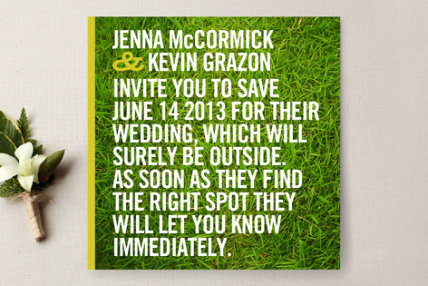 Park Grass Save the Date Cards